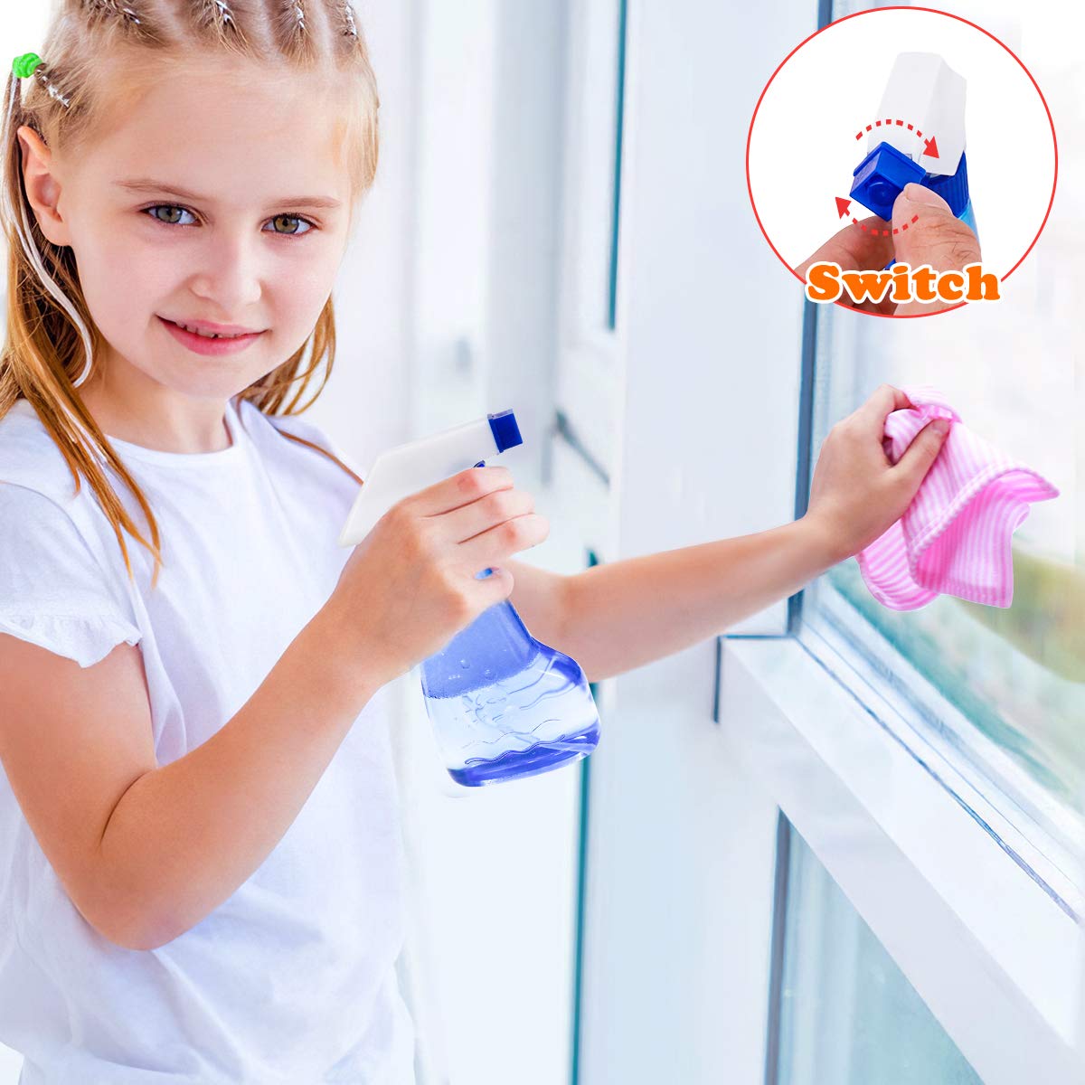 Meland Kids Cleaning Set - 8Pcs Toddler Broom and Toy Vacuum Cleaner, Pretend Play Children House Cleaning Toys, Christmas Birthday Gift for Girls and Boys