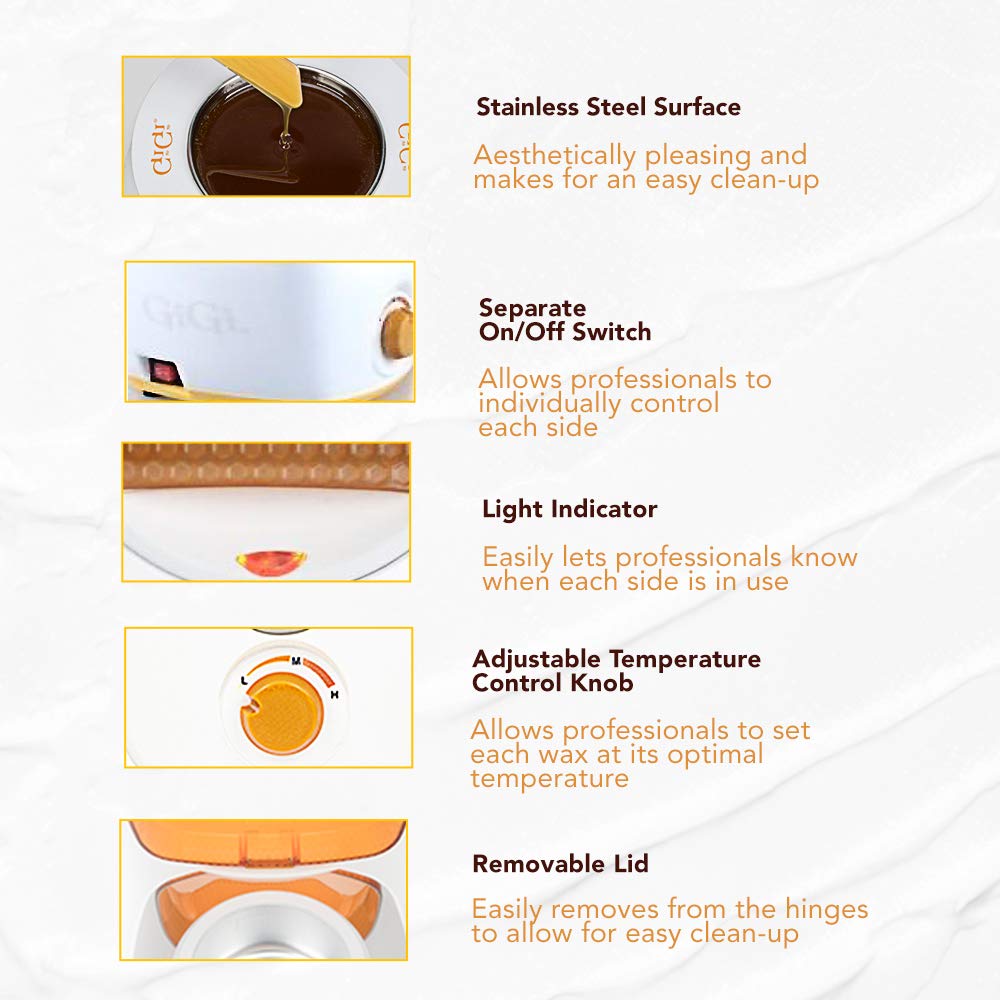 GiGi Hair Removal Wax Warmer, with All Purpose Honee, for 14 oz Wax Cans