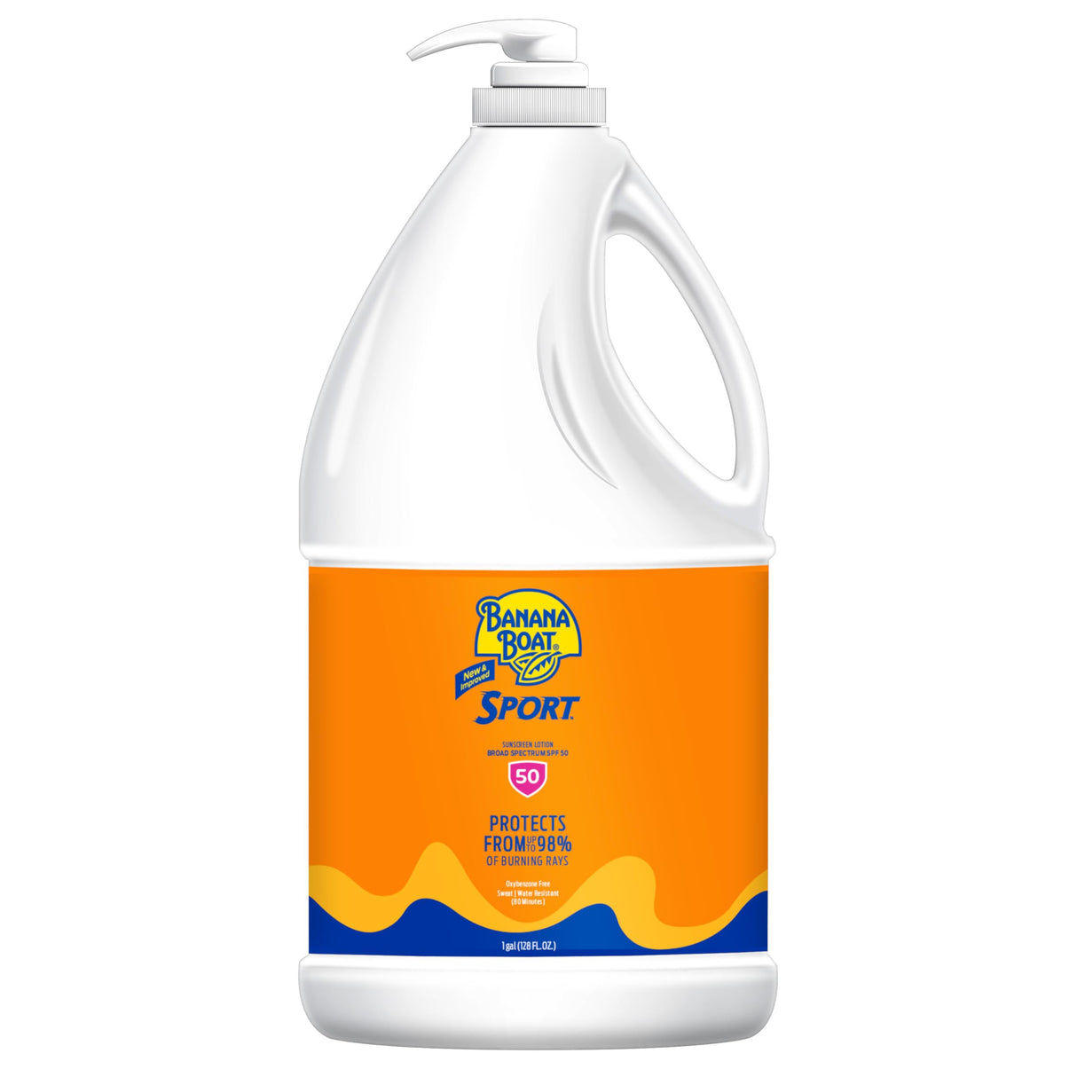 Banana Boat Sport Ultra SPF 50 Sunscreen Lotion, 128oz | Banana Boat Sunscreen SPF 50 Lotion, Oxybenzone-Free, 128oz (Pack of 1)