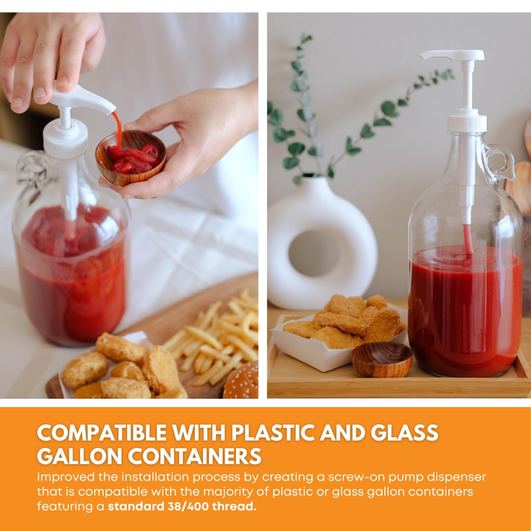 Fastrack Half Gallon Glass Jug Laundry Detergent Dispenser – Airtight Screw-Top Container | Non-Slip Base | Detergent Pump Dispenser or Syrup Pump | Eco Friendly Food Grade