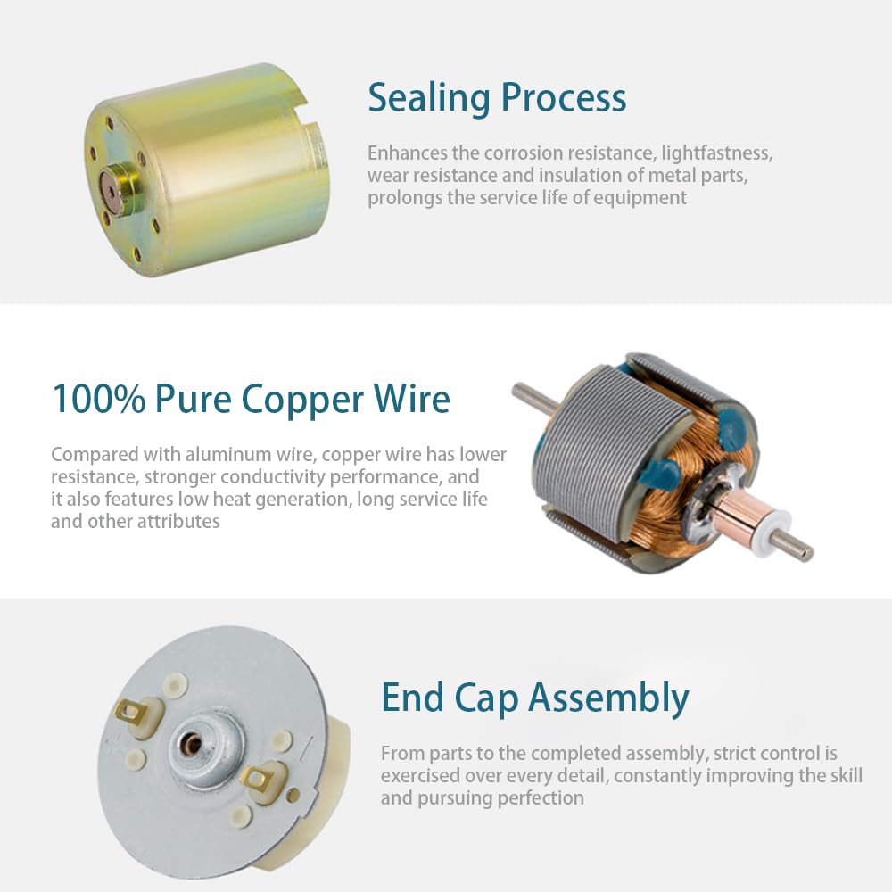 Greartisan DC 12V 550RPM Gear Motor High Torque Electric Micro Speed Reduction Geared Motor Centric Output Shaft 37mm Diameter Gearbox