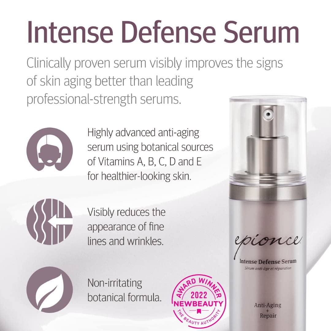 Epionce Intense Defense Serum - Anti-Aging Facial Serum with Vitamin C, Vitamin E, Vitamin D, A, B, & Niacinamide, Dermatologist Skincare