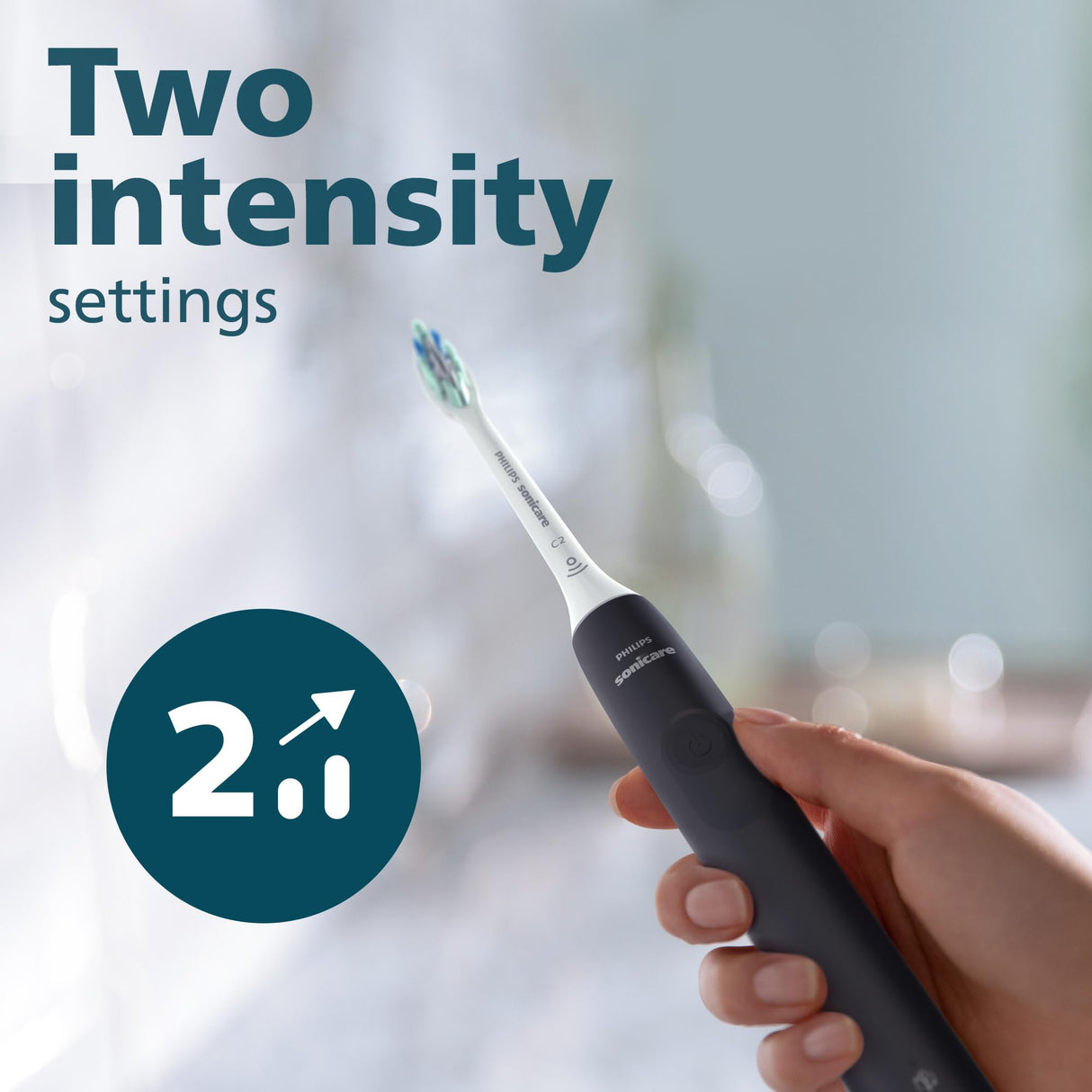 Philips Sonicare 4100 Rechargeable Electric Toothbrush, Advanced Plaque Removal, Pressure Sensor, Includes Brush Head Case, Black BD5003AZ