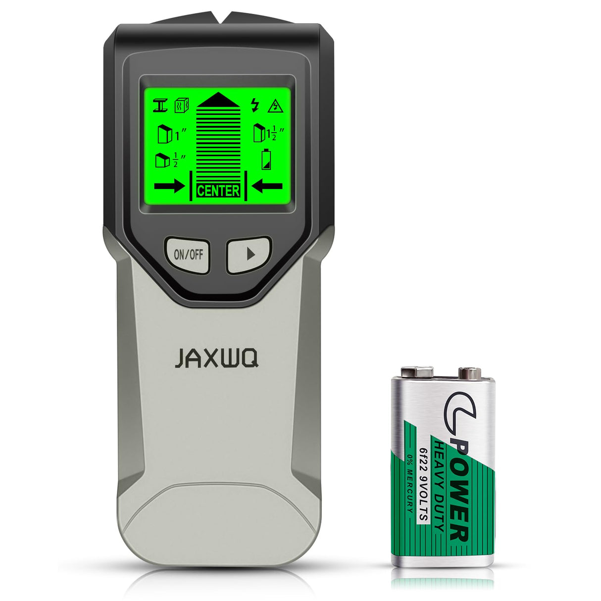 Stud Finder Wall Scanner - 5 in 1 Stud Finder Tool w/Smart Chip and HD LCD Display, Stud Detector Beam Finders for the Center and Edge of Wood AC Wire Metal Studs Joist Pipe (Grayish)