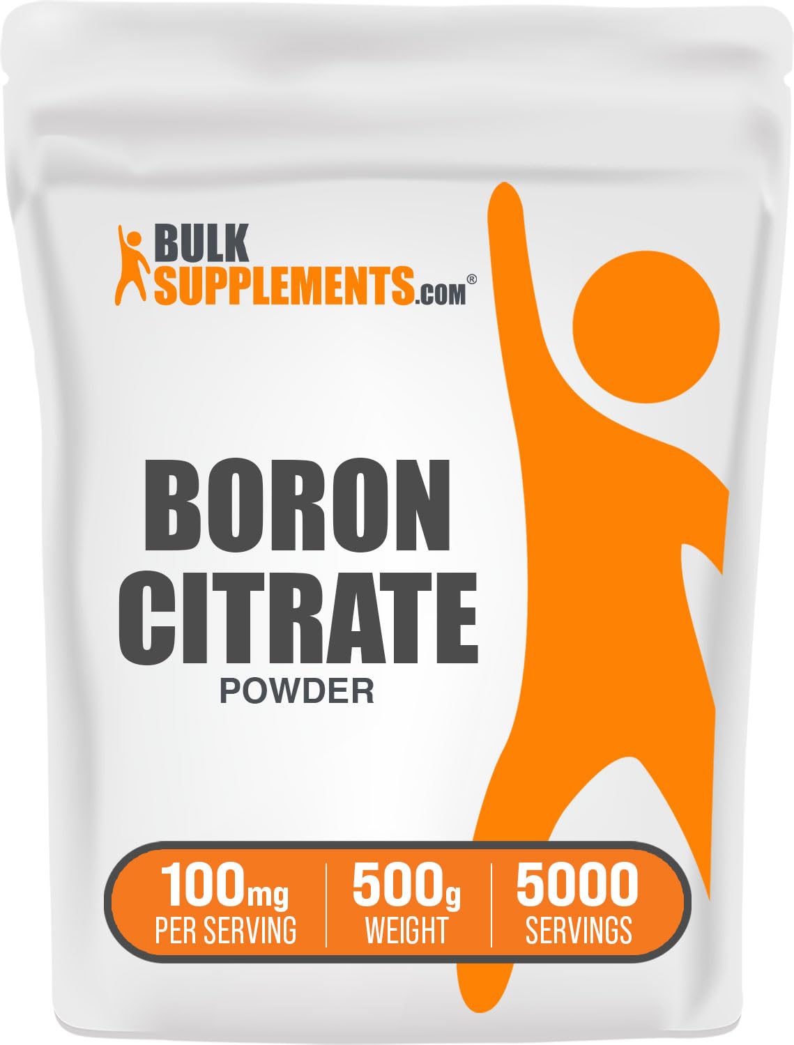 BulkSupplements.com Boron Citrate Powder - Boron Supplement for Men & Women, Food Grade - for Bones & Joints Support, 100mg per Serving, 500g (1.1 lbs) (Pack of 1)