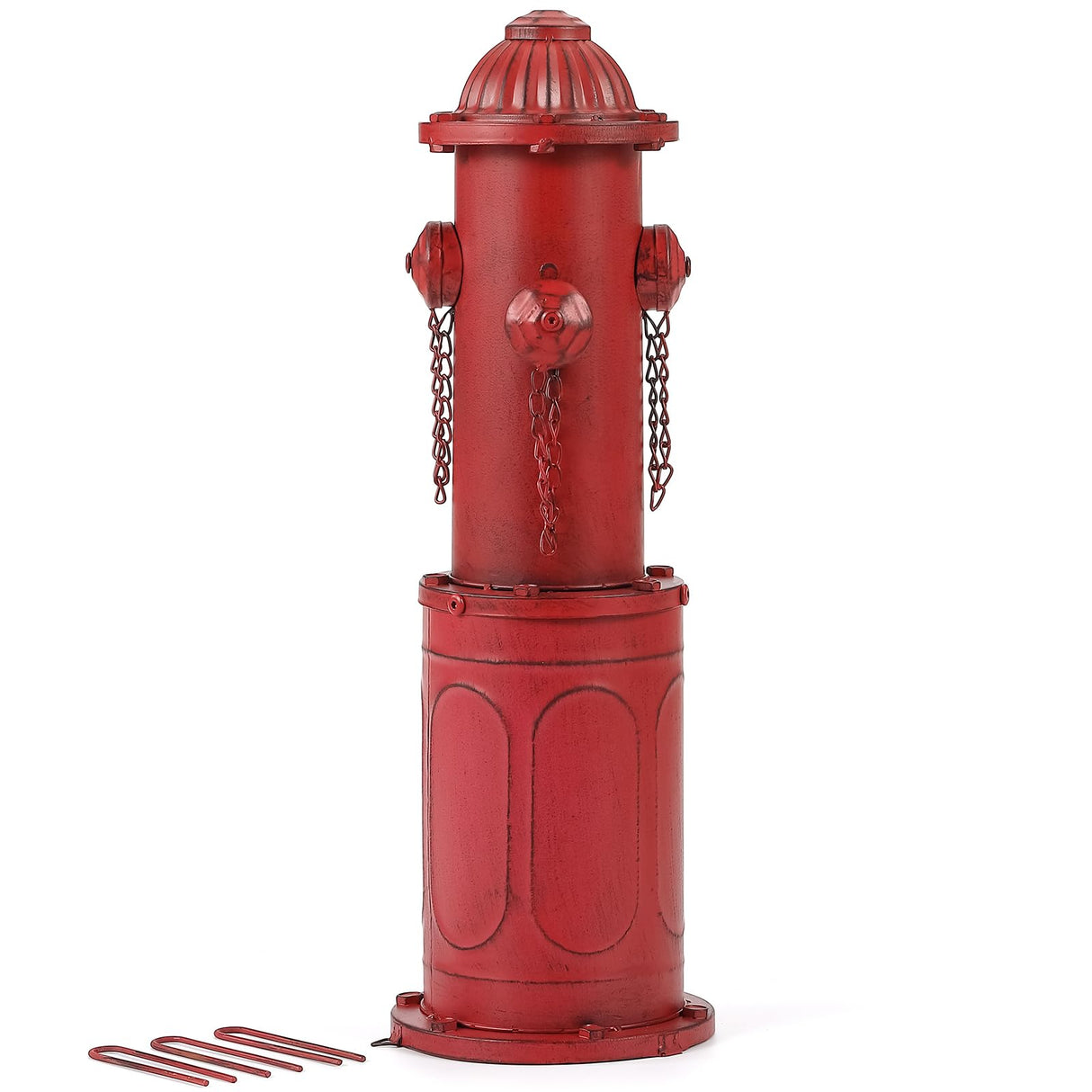 YiLifebes Dog Fire Hydrant Pee Post, 22.4" H Fake Fire Hydrant for Dogs to Pee on, Large Metal Pee Post Statue for Yard Garden Indoor & Outdoor