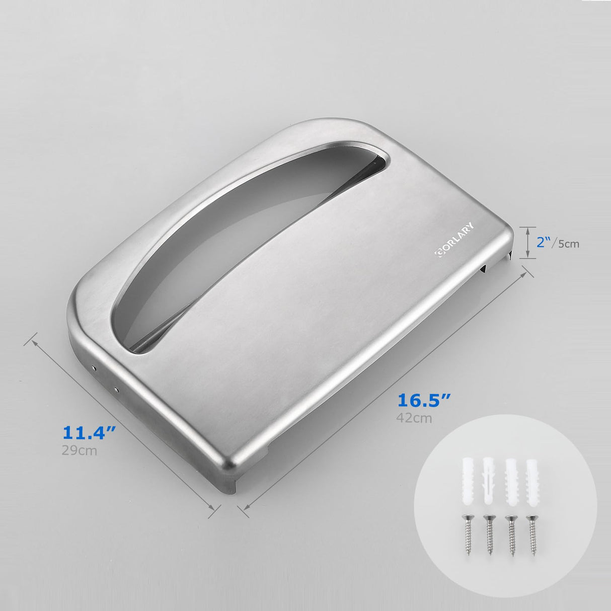 Toilet Seat Cover Dispenser Wall Mount Commercial, Half Fold Toilet Seat Cover Dispenser, 304 Stainless Steel, 16-Inch