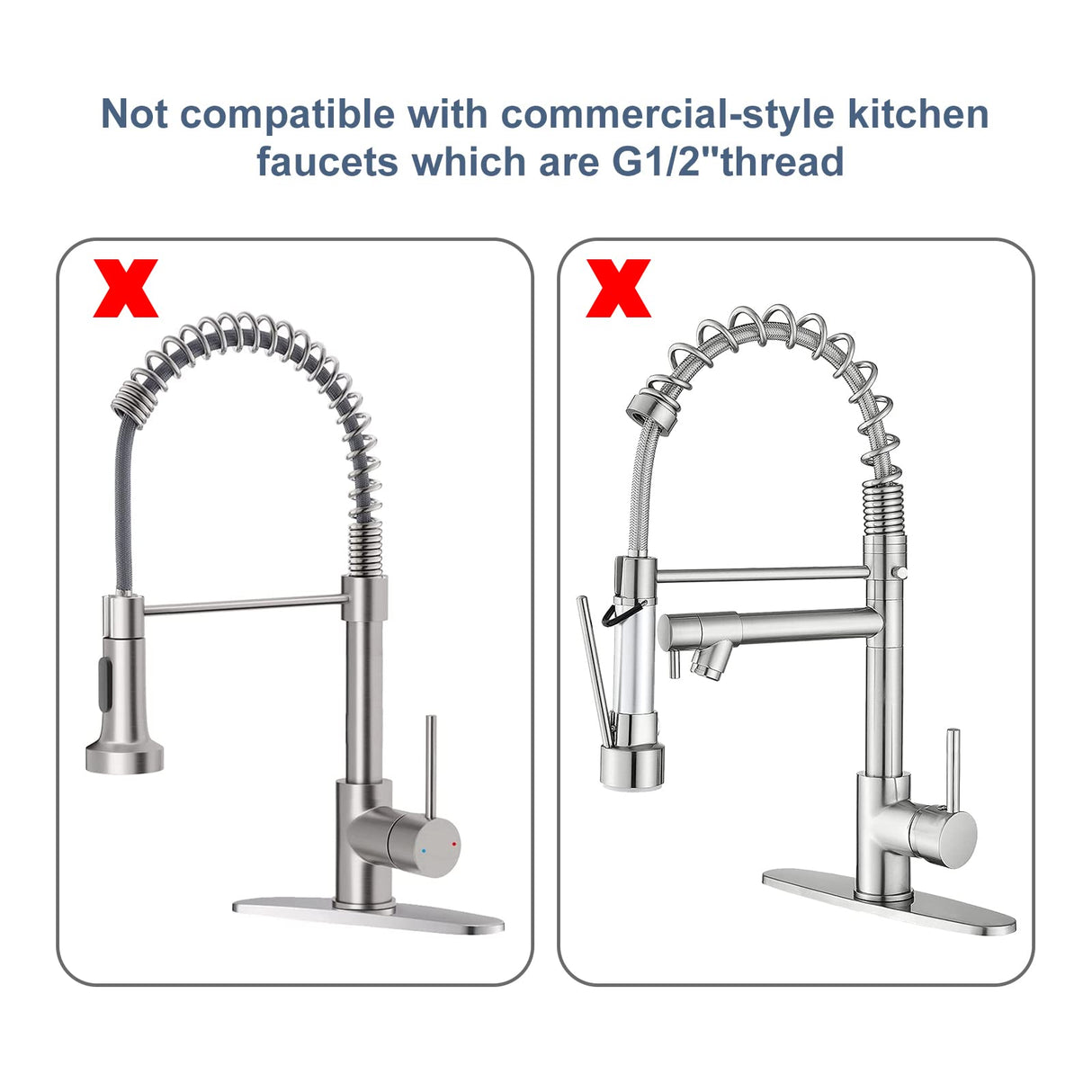 Pre Rinse Sprayer Commercial Sink Sprayer Head,1.42GPM Spray Valve Dish Nozzle with Ergonomic Handle, Faucet Parts for Commercial Kitchen Faucet,Chrome Finished(Black)