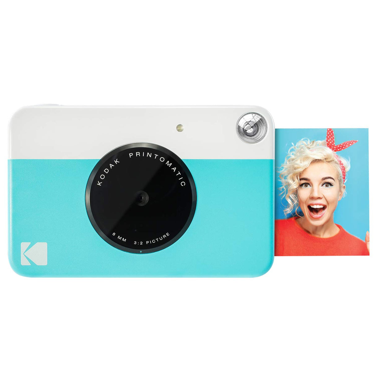 KODAK Printomatic Full-Color Instant Print Digital Camera - Colorful Photos On Zink 2x3" Sticky-Back Photo Paper - 5MP, Portable, Creative Fun Gift for Birthday, Christmas, Holiday - Blue