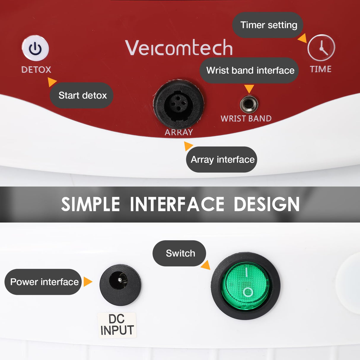 Ionic Foot Bath Detox Machine, Foot Detox Machine, Ionic Foot Spa Kit with 10 Ginger Tablets 2 Arrays 25 Tub Liners for Home use or Salon