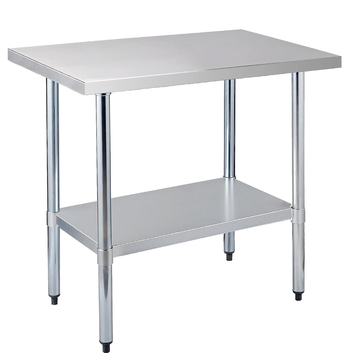 Okeyolive Stainless Steel Work Table 24 x 36 Inch, NSF Commercial Prep Table with Undershelf, Heavy Duty Food Prep Workstation
