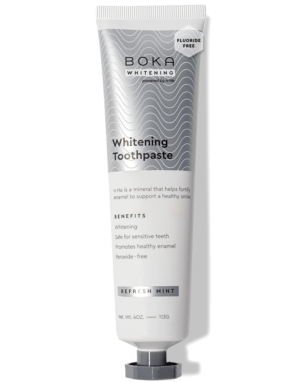 Boka Fluoride Free Toothpaste Nano Hydroxyapatite, Helps Remineralize, Appropriate for Sensitive Teeth, Whitening - for Adult, Kids Oral Care - Refresh Mint Flavor, 4 Fl Oz 3Pk