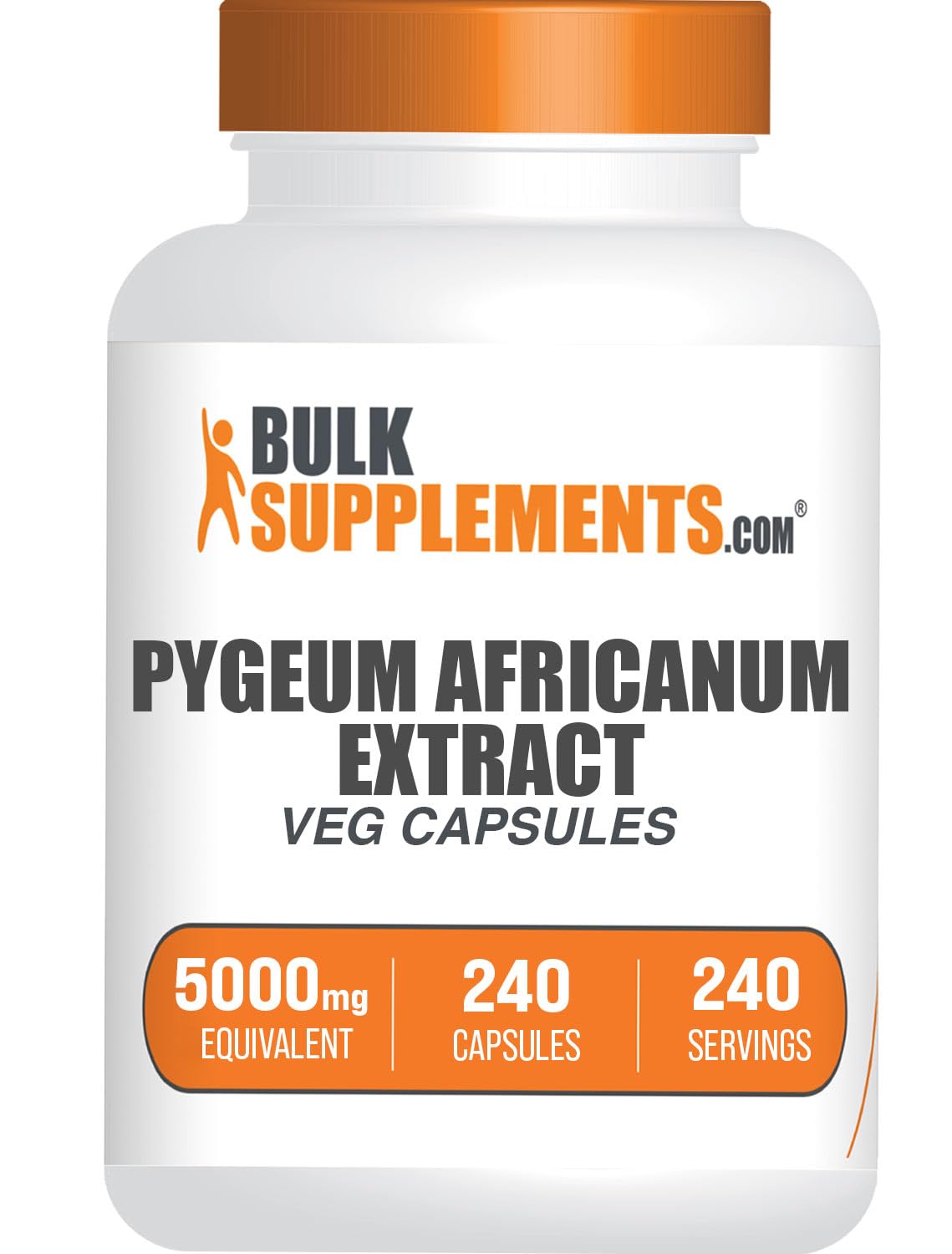 BulkSupplements.com Pygeum Africanum Extract Capsules - Herbal Supplement, from Pygeum Bark - Vegan & Gluten Free, 1 Capsule per Serving, 240 Veg Capsules (Pack of 1)