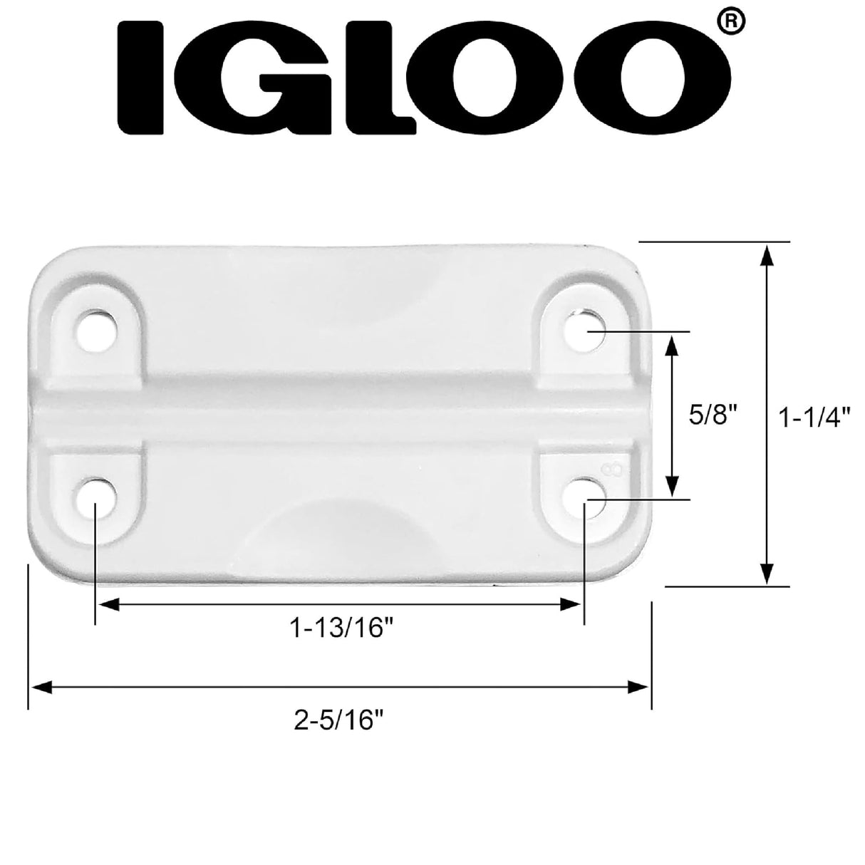 Igloo Cooler Plastic Hinges for Ice Chests (Set of 3) - Made in the USA - Standard Size - Contains UV Inhibitors