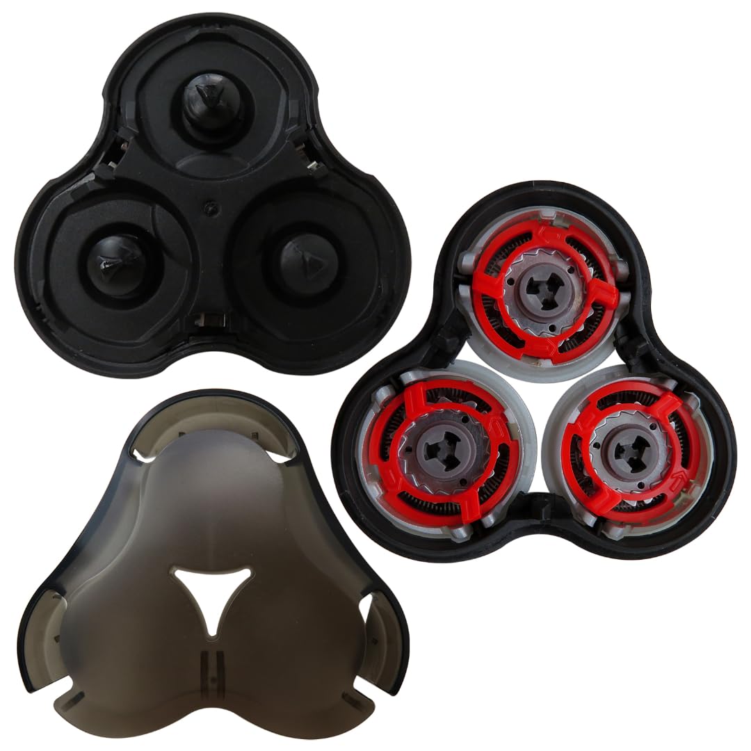 3 Pieces Replacement Shaving Head for Philips Norelco SH90/62 Series 9000 Series 8000 SensoTouch 3D S9721 S8950 S9000 S9311 S9321 S9511 S9531