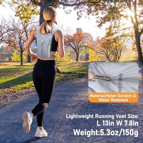 N NEVO RHINO Running Vest,Hydration Vest 5.5L with 1.5L Water Bladder,Lightweight Hydration Pack Water Backpack for Hiking Race