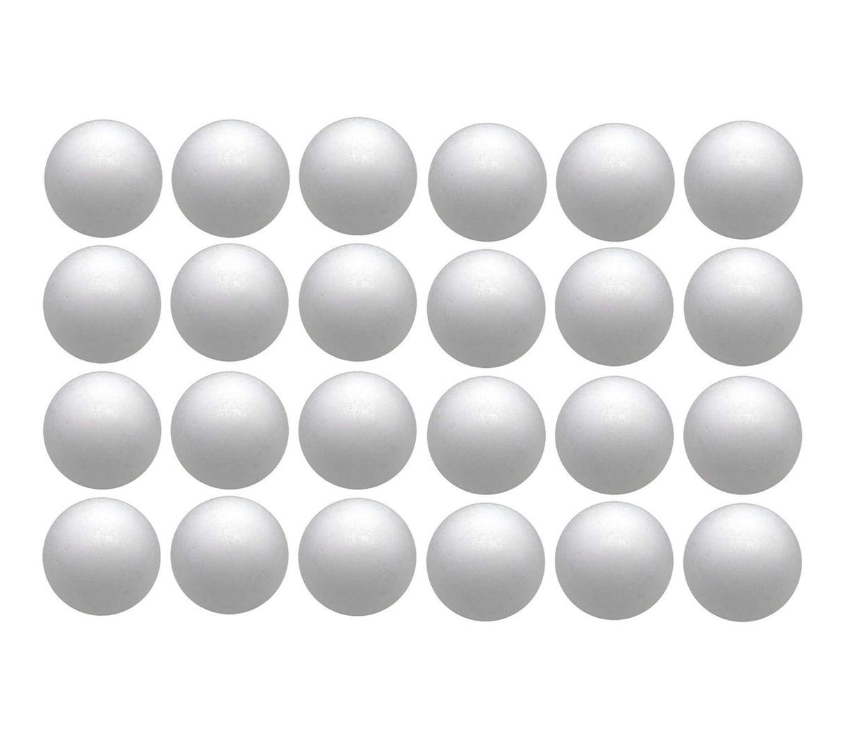 Crafjie 4 Inch Craft Foam Balls 24-Pack, Supplies Foam Balls for Christmas DIY Arts and Crafts, Smooth Polystyrene Foam Ball, for Decoration Household School Projects, White