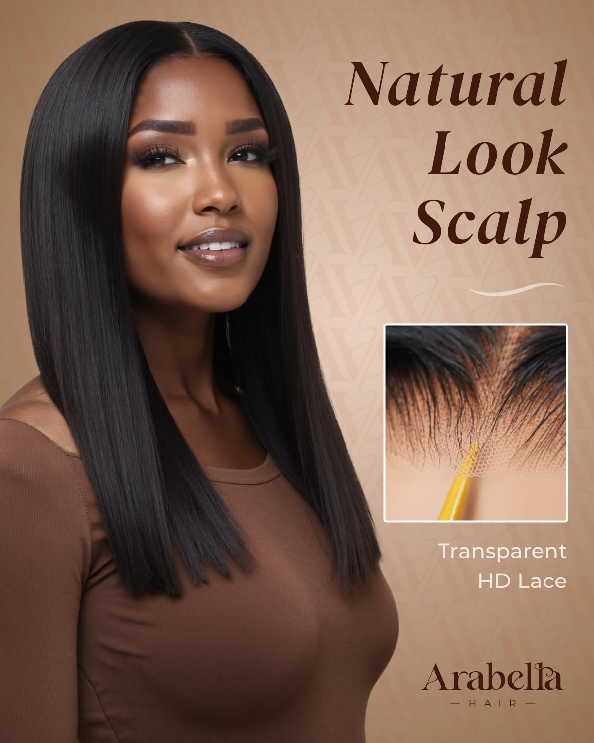 Arabella Hair 5x6 Glueless Wigs Human Hair Pre Plucked Pre Cut 230% Density Glueless Wigs 100% Human Hair 12a Pre Plucked Bleached Knots Straight Wig Human hair (18inch, 5X6 Straight Wig)