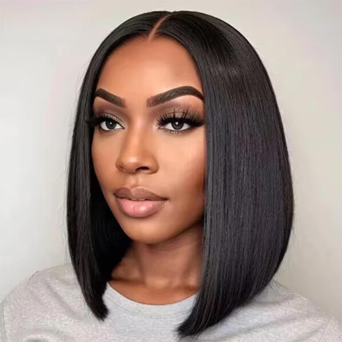 ISEE Hair M Cap 9x6 Bob Wig Human Hair Glueless Bob Wigs Pre Plucked Pre Cut HD Lace Front Glueless Wigs Human Hair 180% Density Short Straight Bob Wigs for Black Women 10 inch