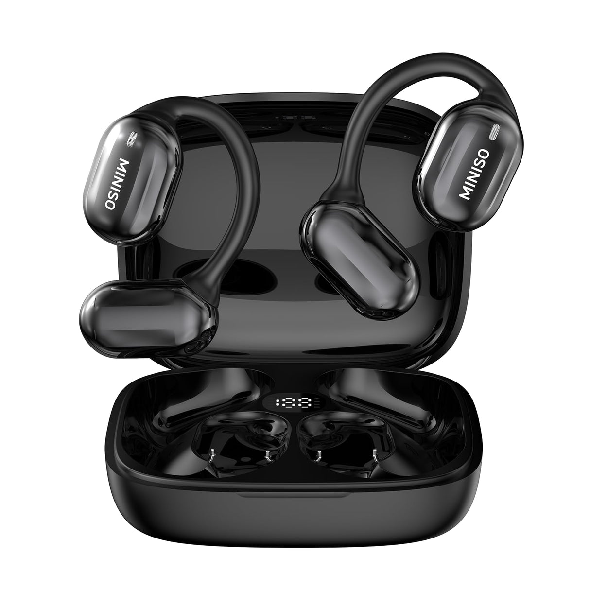 MINISO MS162 AI Language Translation Earbuds Real Time, 3 in 1 Translator Earbuds for 135 Languages, Fit iOS&Android, Bluetooth 5.4 Translation Headphones Devices with APP for Travel Business Learning