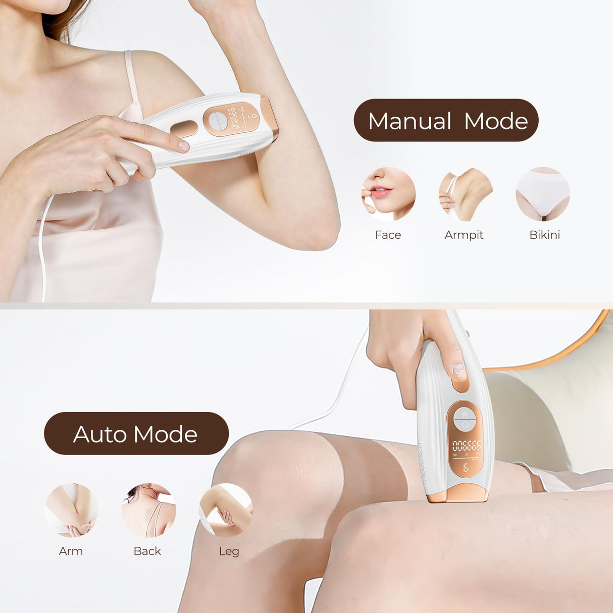 Laser Hair Removal, Laser IPL Hair Removal for Women and Men Permanent, Hair Removal Device with 3.0 IPL Red Light Wave, Home Laser Hair Removal Device for Legs Armpits Back Bikini Body Use