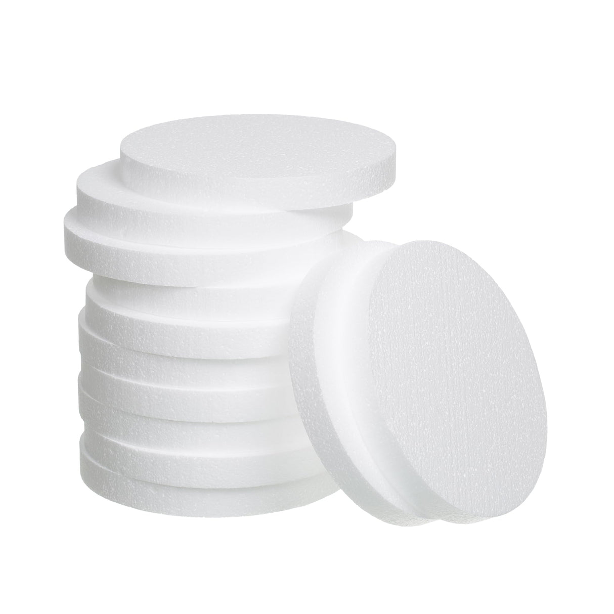 Crafare 8 Inch Foam Circles for Crafts 12pcs Round Foam Discs 1 Inch Thick for Cake DIY Projects Wedding Holiday Christmas Crafts Making and School Modeling