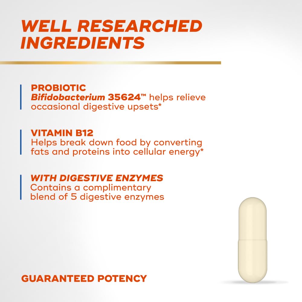 Align Probiotic Bloating Relief + Food Digestion, Probiotics for Women and Men, #1 Doctor Recommended Brand‡, Promotes Digestive Health and Helps Support the Metabolism of Food*, 28 Capsules