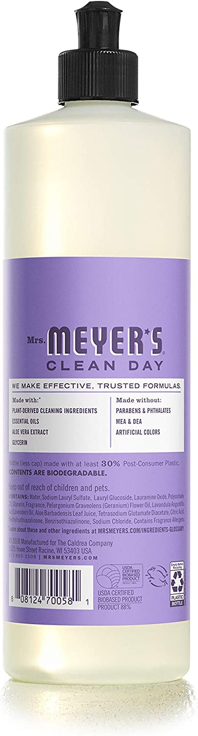 MRS. MEYER'S CLEAN DAY Variety Dish Soap Scent (Lilac + Mint + Peony)