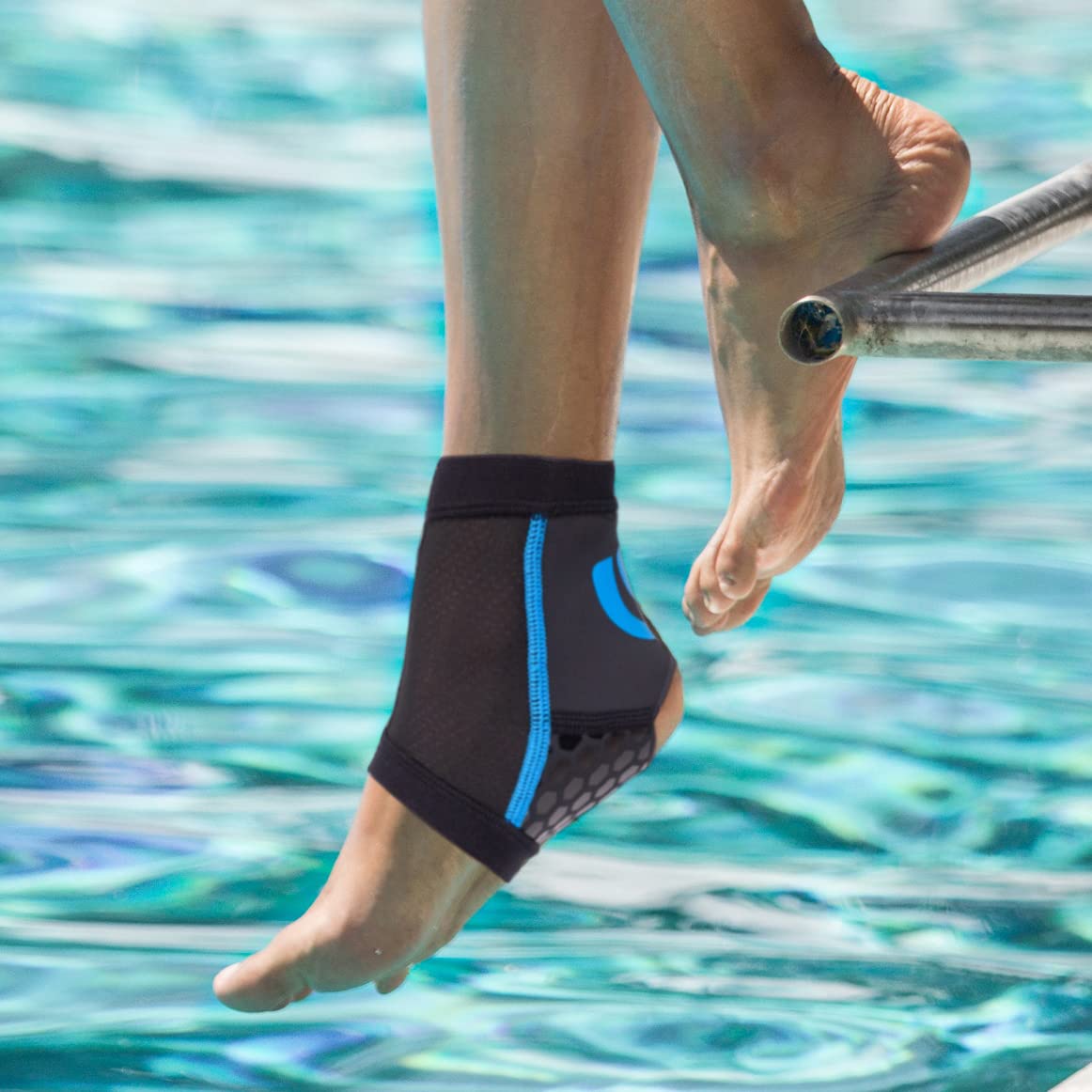Nvorliy AquaFlex Pro Ankle Brace, Compression Ankle Sleeve for Swimming, Aquatic, Sailing, Scuba Diving, Surfing, Paddle Boarding, Kayaking & Injury Recovery – Supports Women & Men