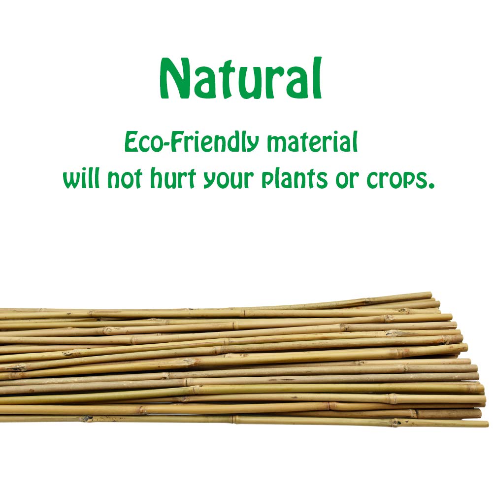 Mininfa Natural Bamboo Stakes 3 Feet, Eco-Friendly Garden Stakes, Plant Stakes Supports Climbing for Tomatoes, Trees, Beans, 25 Pack