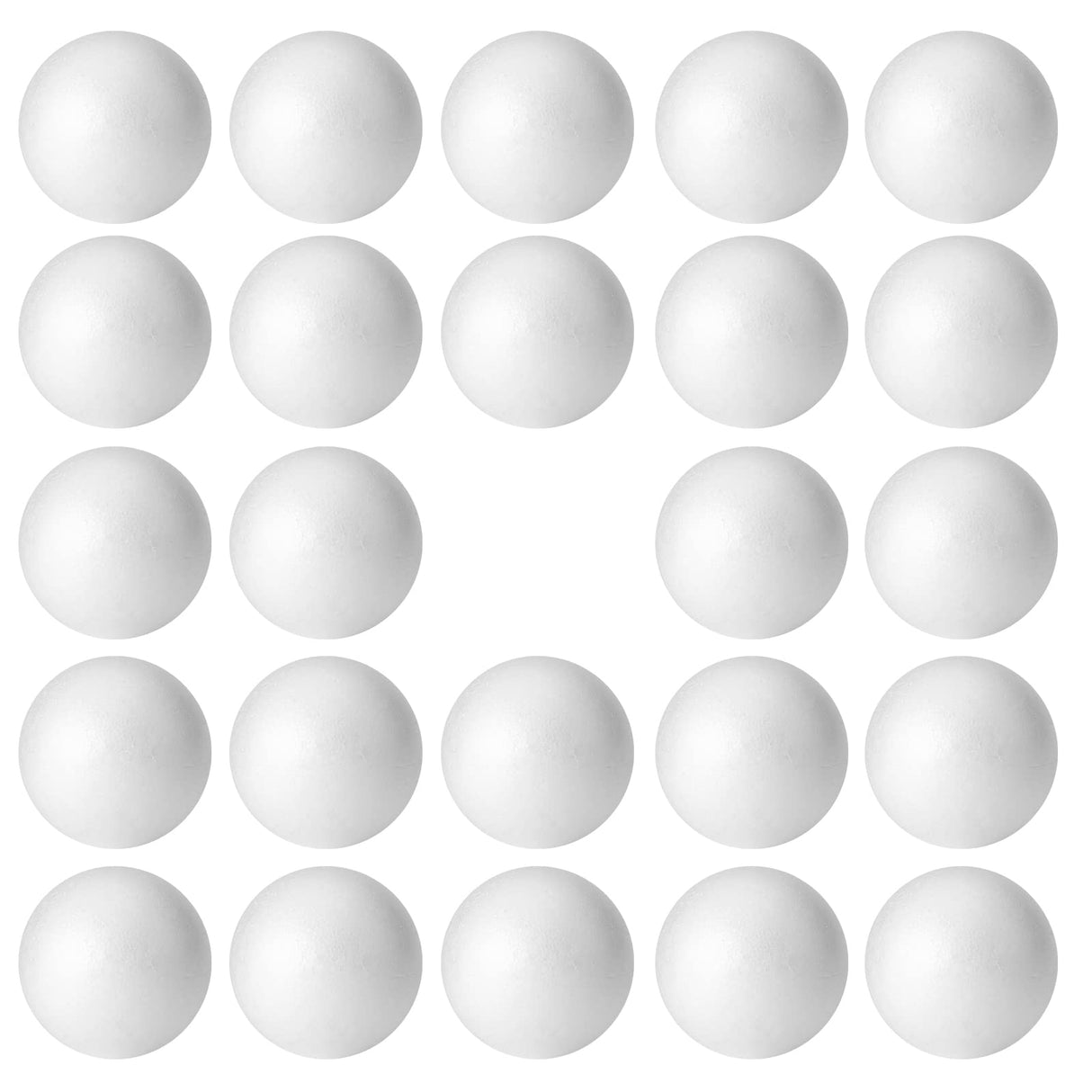 FFchuanhe 4 Inch 24 Pcs Craft Foam Ball. White Polystyrene Smooth Round Ball, for Arts and Crafts Supplies, School Project, Weddings, Easter, Halloween, Christmas, Home DIY Crafts and Party.