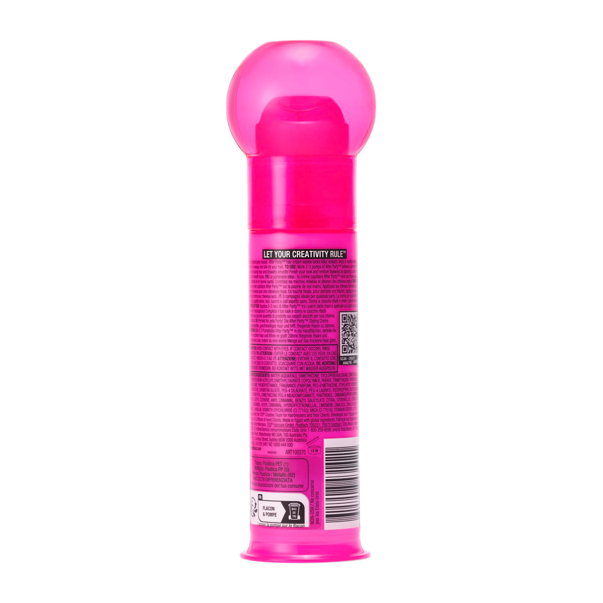 Bed Head by TIGI After Party Super Smoothing Cream, Anti Frizz, 3.38 fl oz