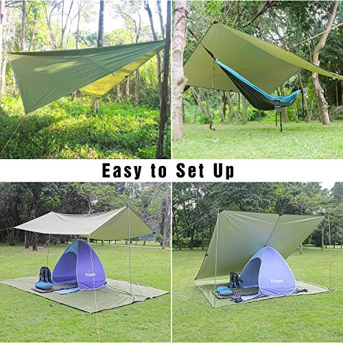 Unigear Hammock Rain Fly Waterproof Tent Tarp, UV Protection and PU 3000mm Waterproof, Lightweight for Camping, Backpacking and Outdoor Adventure