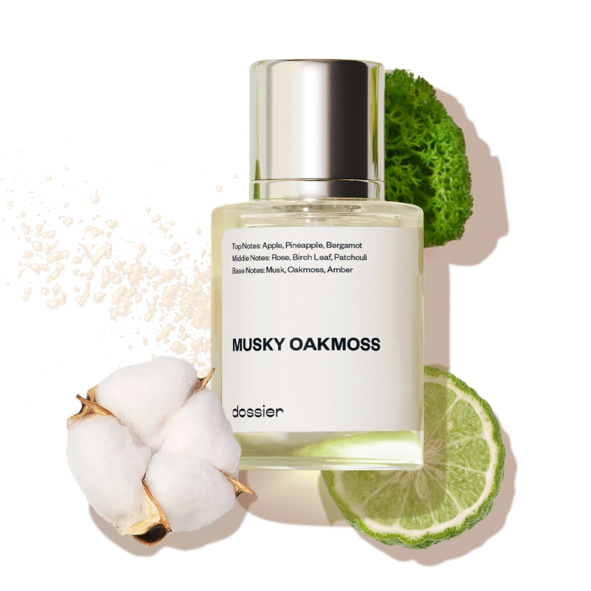 Dossier - Musky Oakmoss - Eau de Parfum - Inspired by Creed's Aventus - Perfume Luxury - Pure Infused - Paraben-Free - Vegan - For Men - Fragrance 1.7 oz (Spray 50ml)