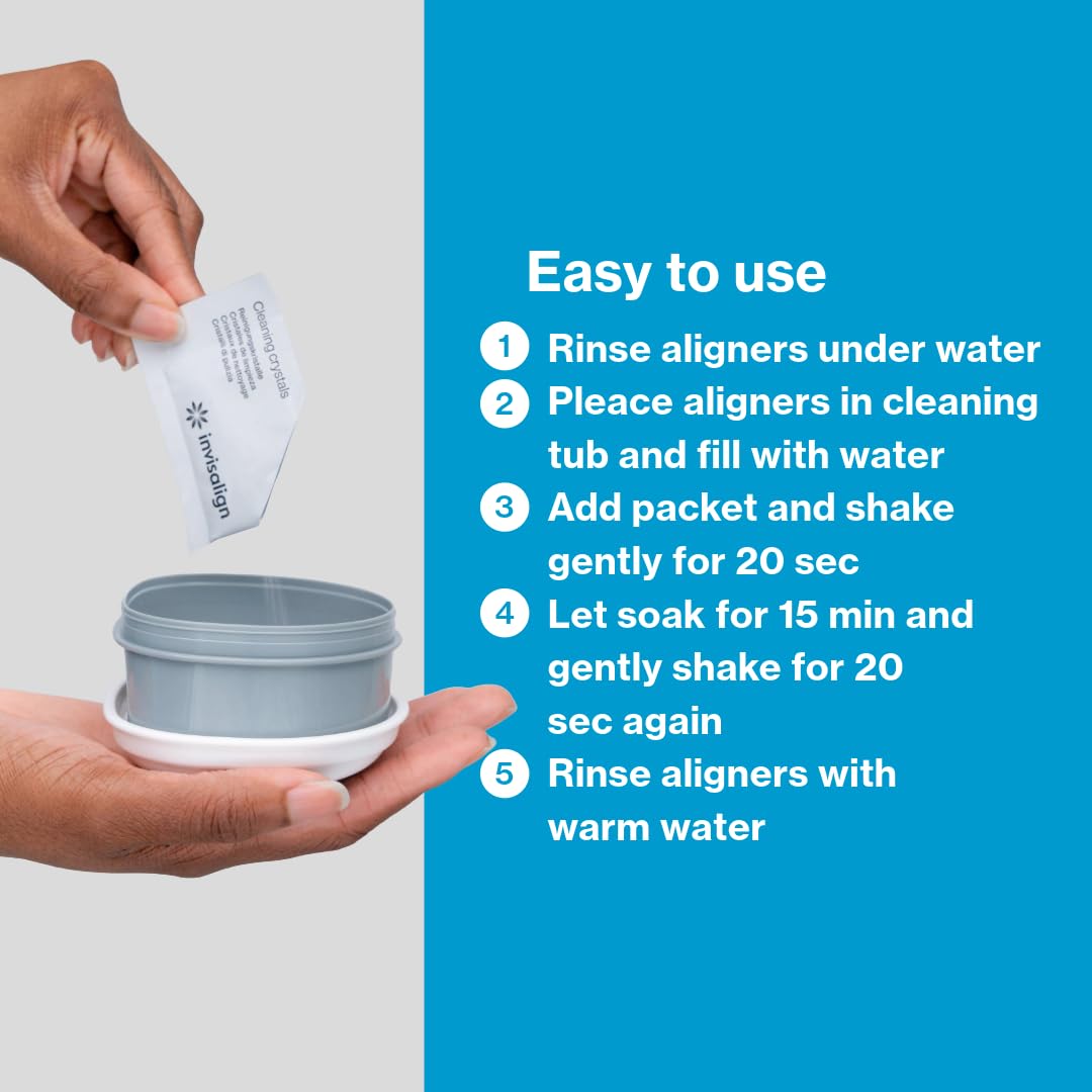 INVISALIGN Cleaning Crystals for Clear Aligners and Retainers, (50 Packets)