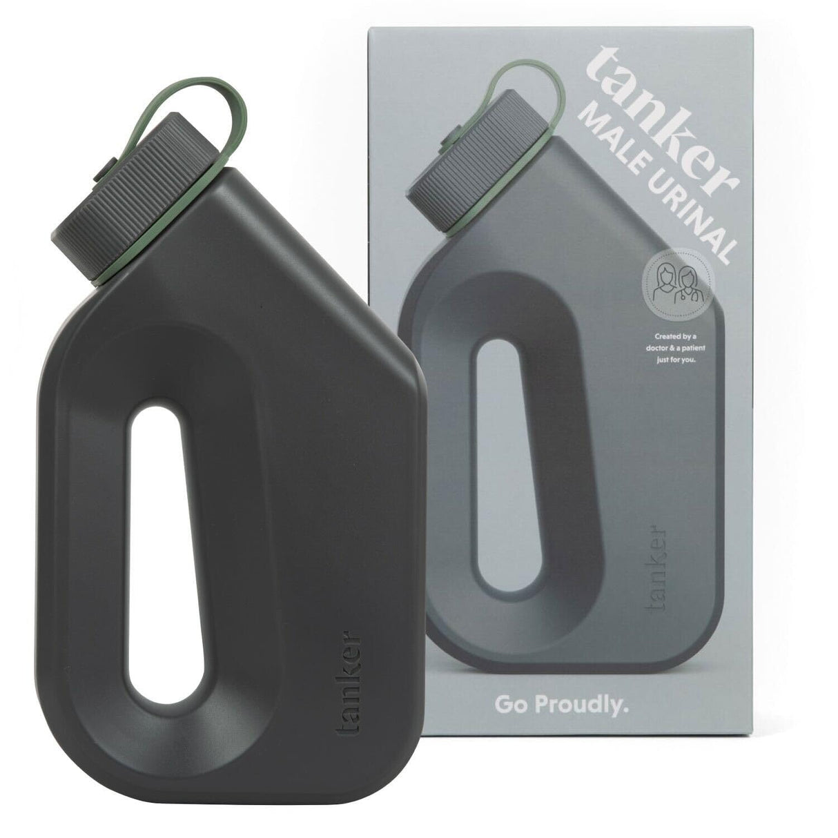 Tanker - Portable Urinal for Men Spill Proof - A Camping and Festival Essential, Designed for Nighttime Urges, Post-Surgery Recovery, and Travel Use - HSA/FSA Eligible