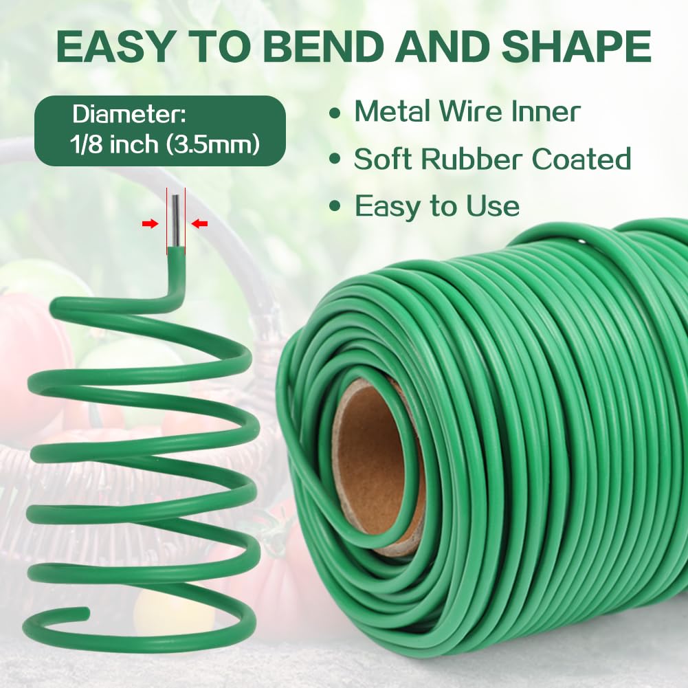 Tenn Well 164ft 3.5mm Garden Wire Soft Ties for Climbing Plants