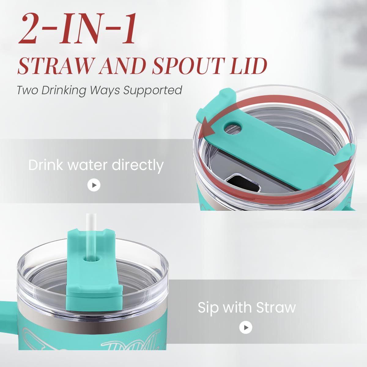 Nurse Gifts for Women, Nurse Tumbler with Handle 40oz Stainless Steel Coffee Cup with Straw Lid, Nursing Gift for Female Nurses, Appreciation Gift for Graduation Christmas Birthday