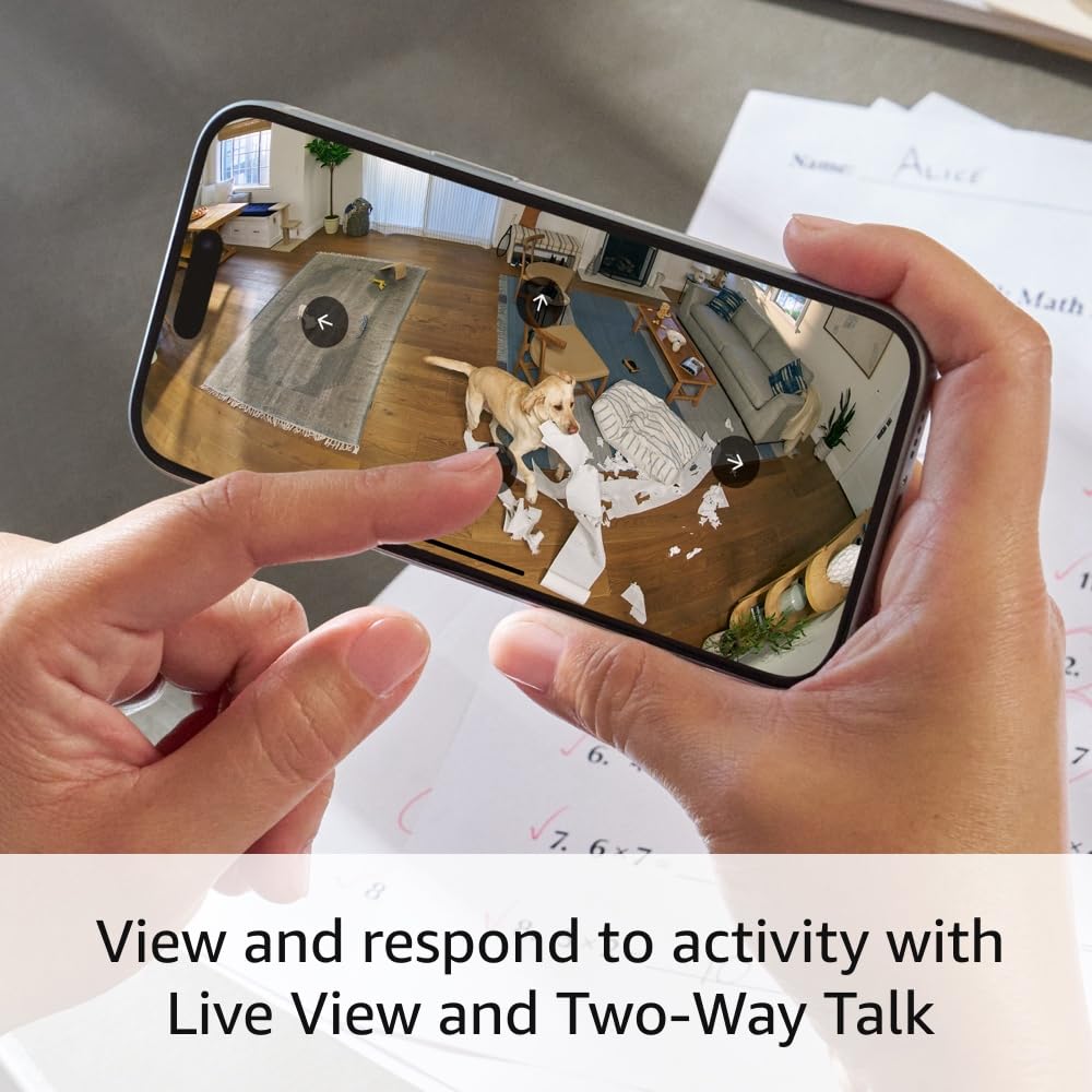 Ring Pan-Tilt Indoor Cam — See all around your home or business with 360° pan coverage, HD video, plus Two-Way Talk (2024 release), Black