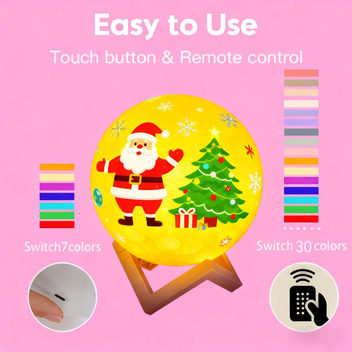 HOLA Paint Your Own Moon Lamp Kit, Updated USB Rechargeable, Kids Crafts