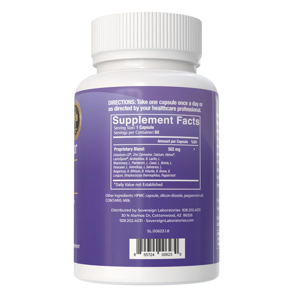 GastroDefense Stomach Armor - Shelf Stable Pre and Probiotic - Liposomal Colostrum-LD Enhanced. Beneficial Stains Colonize and Promote Gut Health, Designed for Adult Women and Men