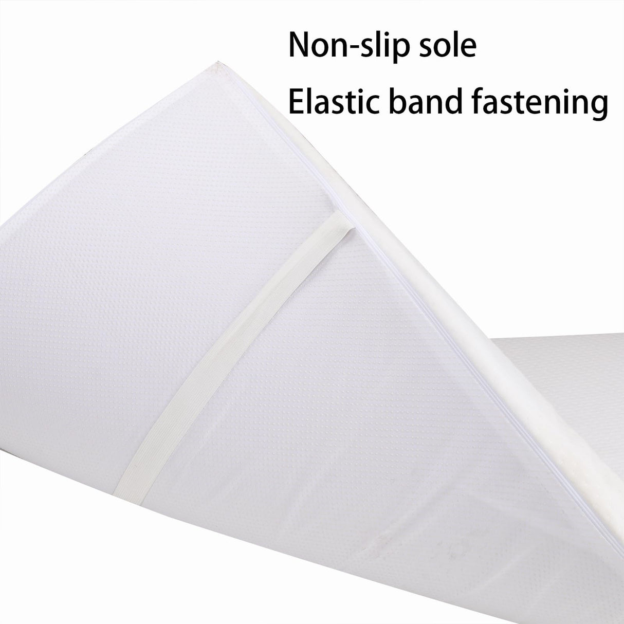 Lash Bed Foam Topper for Massage Bed, 73x24x2 inch White Memory Foam Removable Cover Massage Mattress, Non-Slip Elastic Bands, Only Lash Bed Topper (Not Included Bed), for Massage Bed and Beauty