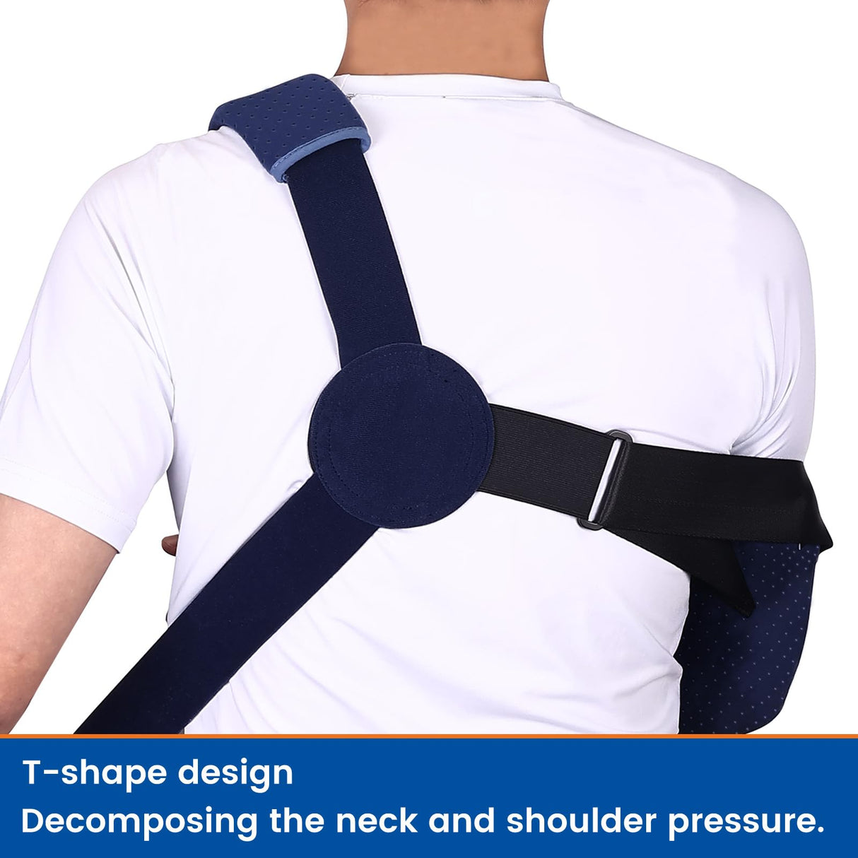 Willcom Arm Sling for Shoulder Injury with Waist Strap - Immobilizer Brace Support for Sleeping, Rotator Cuff Surgery (Comfort Version, Left, Large,40-51 inch)