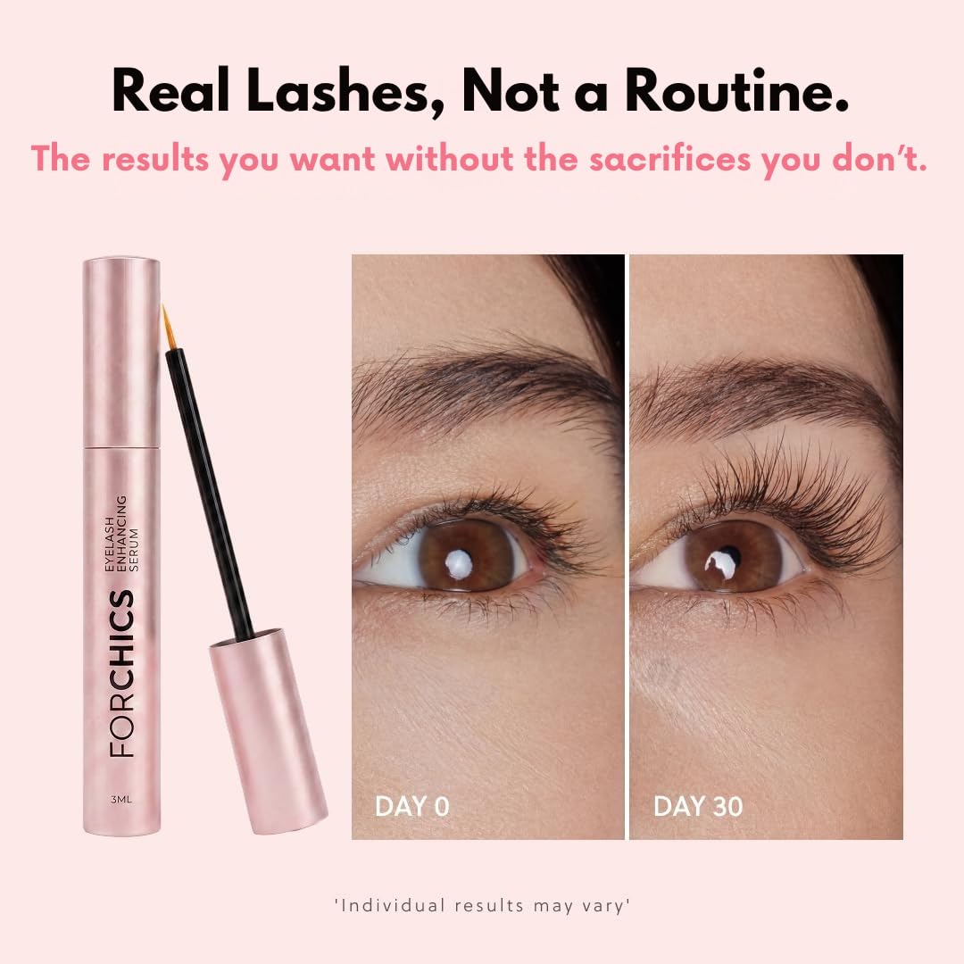 ForChics Prostaglandin-Free Eyelash Growth Serum – Rebuilds Thin Lashes