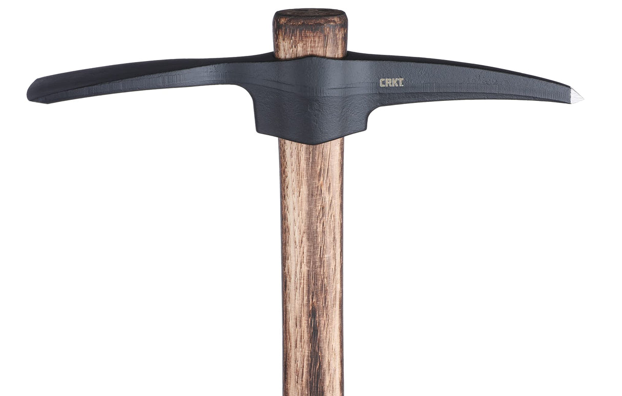 CRKT Chogan Mattock Outdoor Survival Axe: 1055 Carbon Steel Plain Edge Blade, Tennessee Hickory Handle, 2738