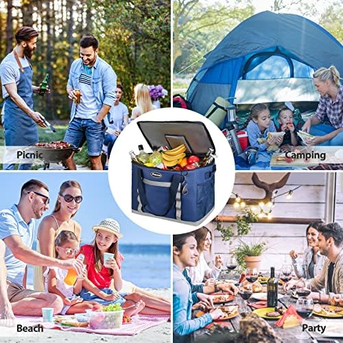 Maelstrom Soft Cooler Bag,Collapsible Soft Sided Cooler,24/30/60/75 Cans Beach Cooler,Ice Chest,Large Leakproof Camping Cooler,Portable Travel Cooler for Grocery Shopping,Camping,Road Trips