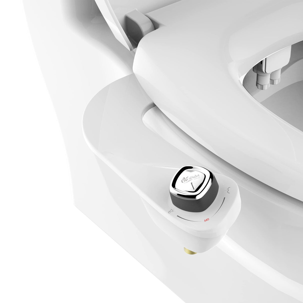 Bio Bidet SlimEdge 2 Pack Bidet Attachment for Toilet, Non Electric, Self Cleaning Dual Nozzles for Front and Rear Cold Water Wash, Adjustable Water Pressure, Ultra Thin Design, White