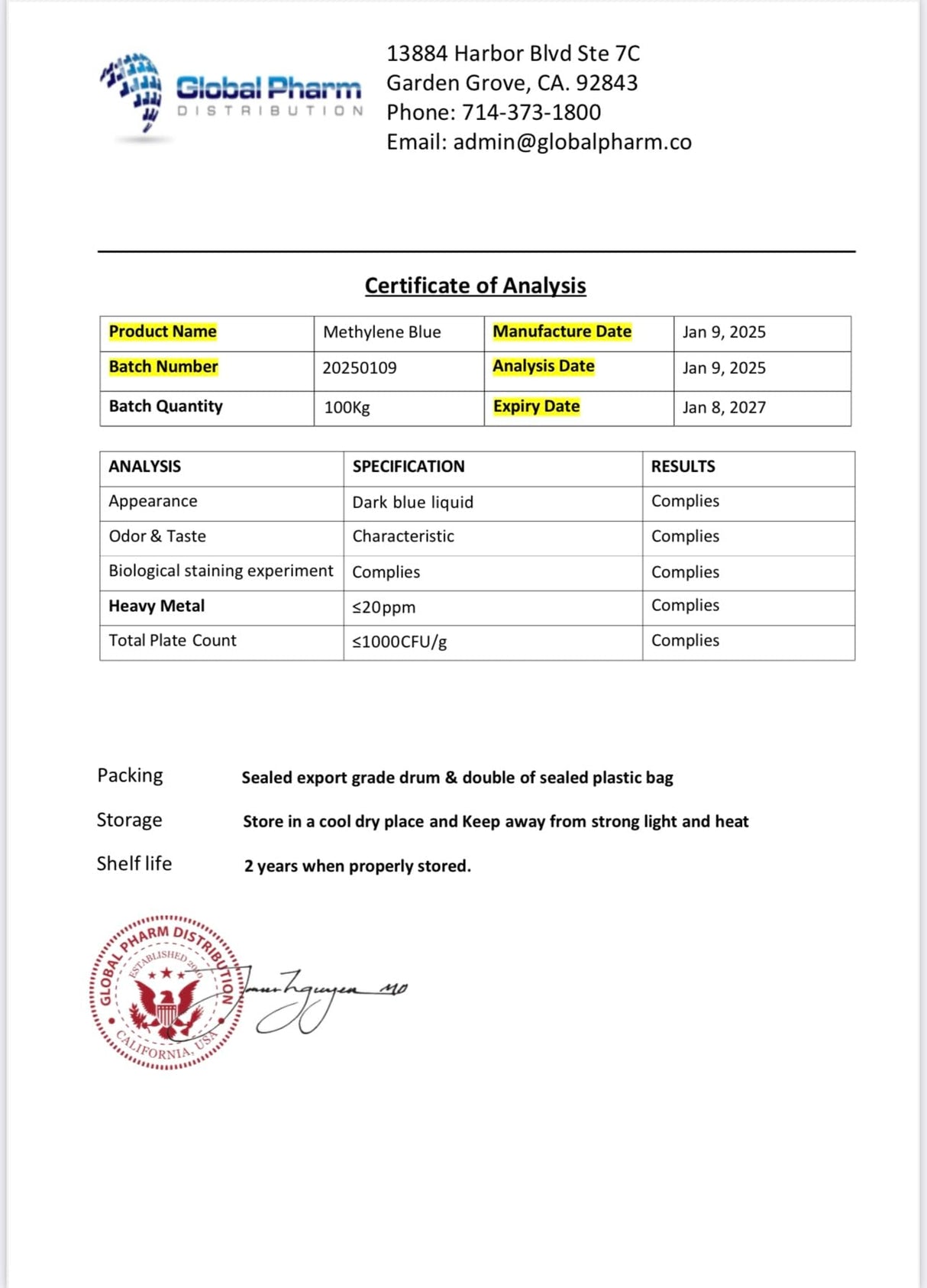 BETTER LIFE LAB Methylene Blue Capsules Pharmaceutical Grade – 60ct – Brain, Energy & Cellular Health Support