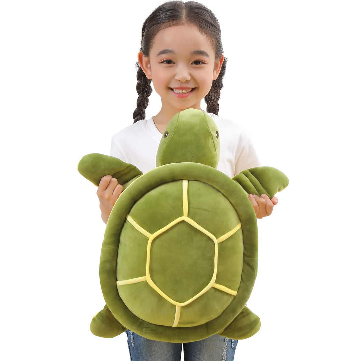 Dalmao 20 Inch Green Sea Turtle Stuffed Animals Soft Plush Toys Body Pillows Ocean Turtle Plushies, Gifts for Boys, Girls, Girlfriend, Birthday, Halloween, Christmas