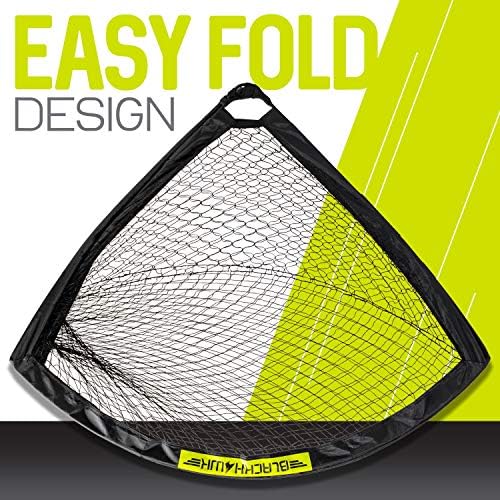 Franklin Sports Blackhawk Backyard Soccer Goal - Portable Pop Up Soccer Nets - Youth + Adult Folding Indoor + Outdoor Goals - Multiple Sizes + Colors - Perfect for Games + Practice